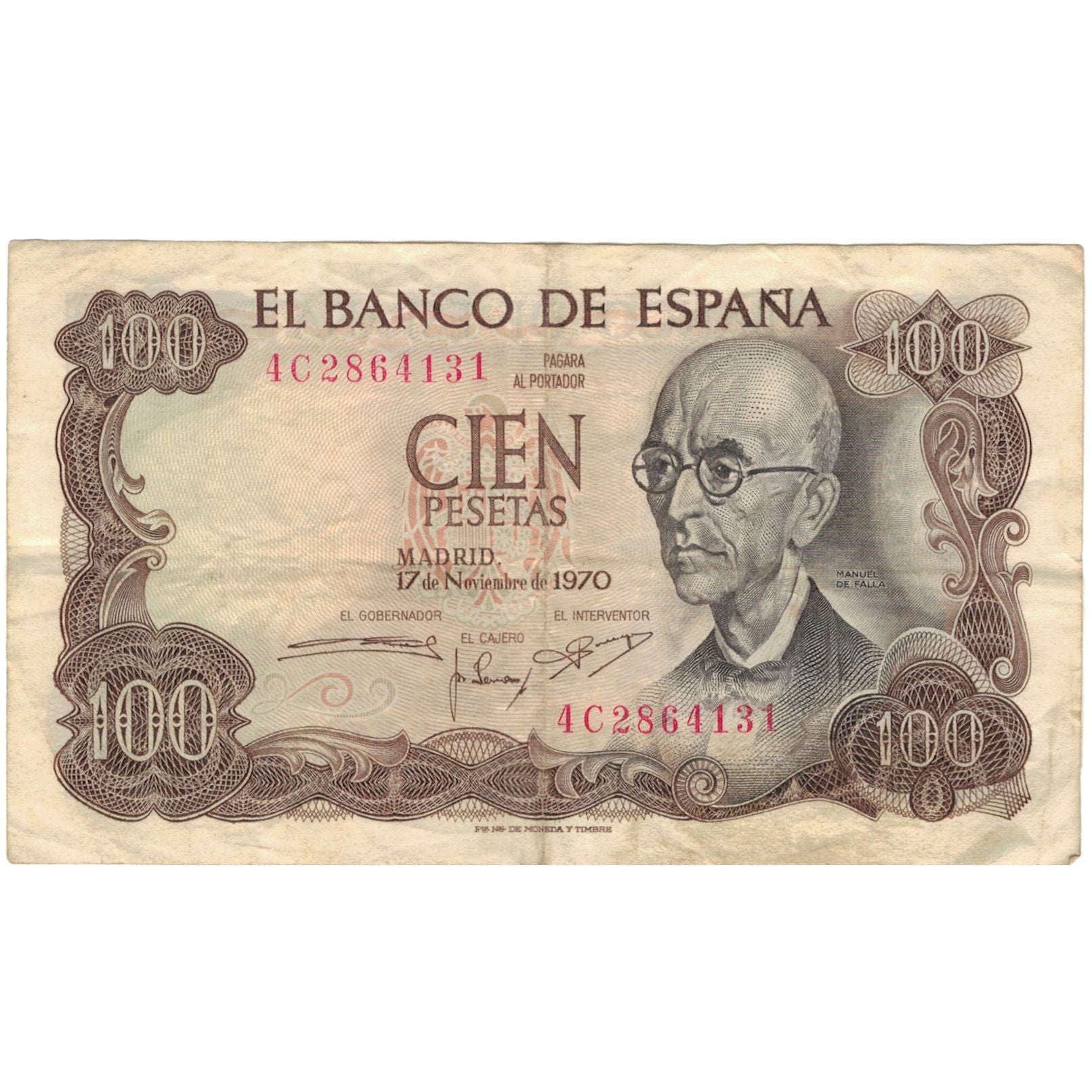Banknote, Spain, 100 Pesetas, 1970, 1970-11-17, KM:152a, EF(40-45)