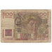 Francia, 100 Francs, Jeune Paysan, 1953, 13518 C.531, RC, Fayette:28.35, KM:128e