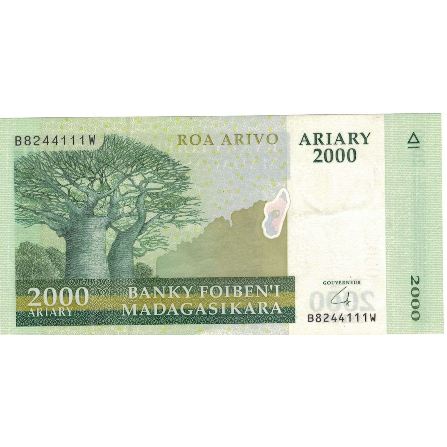 Billet, Madagascar, 2000 Ariary, KM:90b, SPL