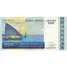 Banknote, Madagascar, 5000 Ariary, KM:84, AU(55-58)