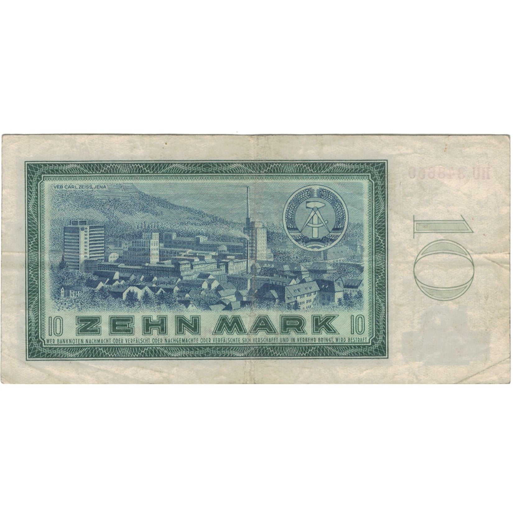 Banconote, Germania - Repubblica Democratica, 10 Mark, 1964, 1964, KM:23a, MB+