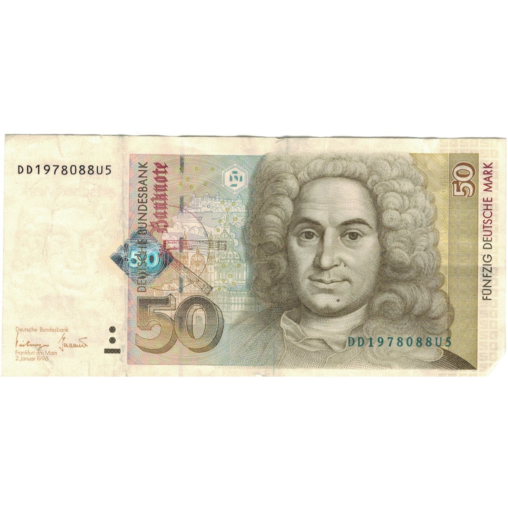 Banknote, GERMANY - FEDERAL REPUBLIC, 50 Deutsche Mark, 1996, 1996-01-02, KM:45