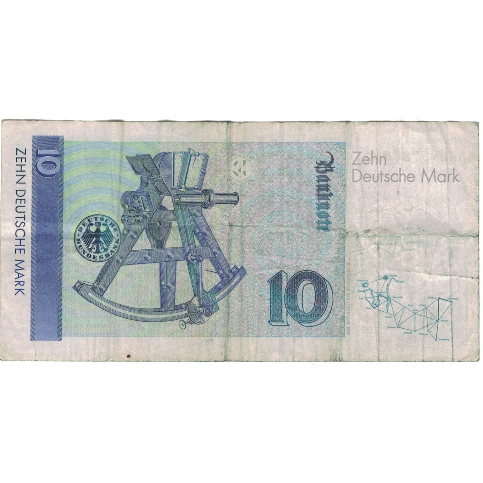Billet, République fédérale allemande, 10 Deutsche Mark, 1989, 1989-01-02