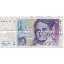 Banconote, GERMANIA - REPUBBLICA FEDERALE, 10 Deutsche Mark, 1999, 1999-09-01