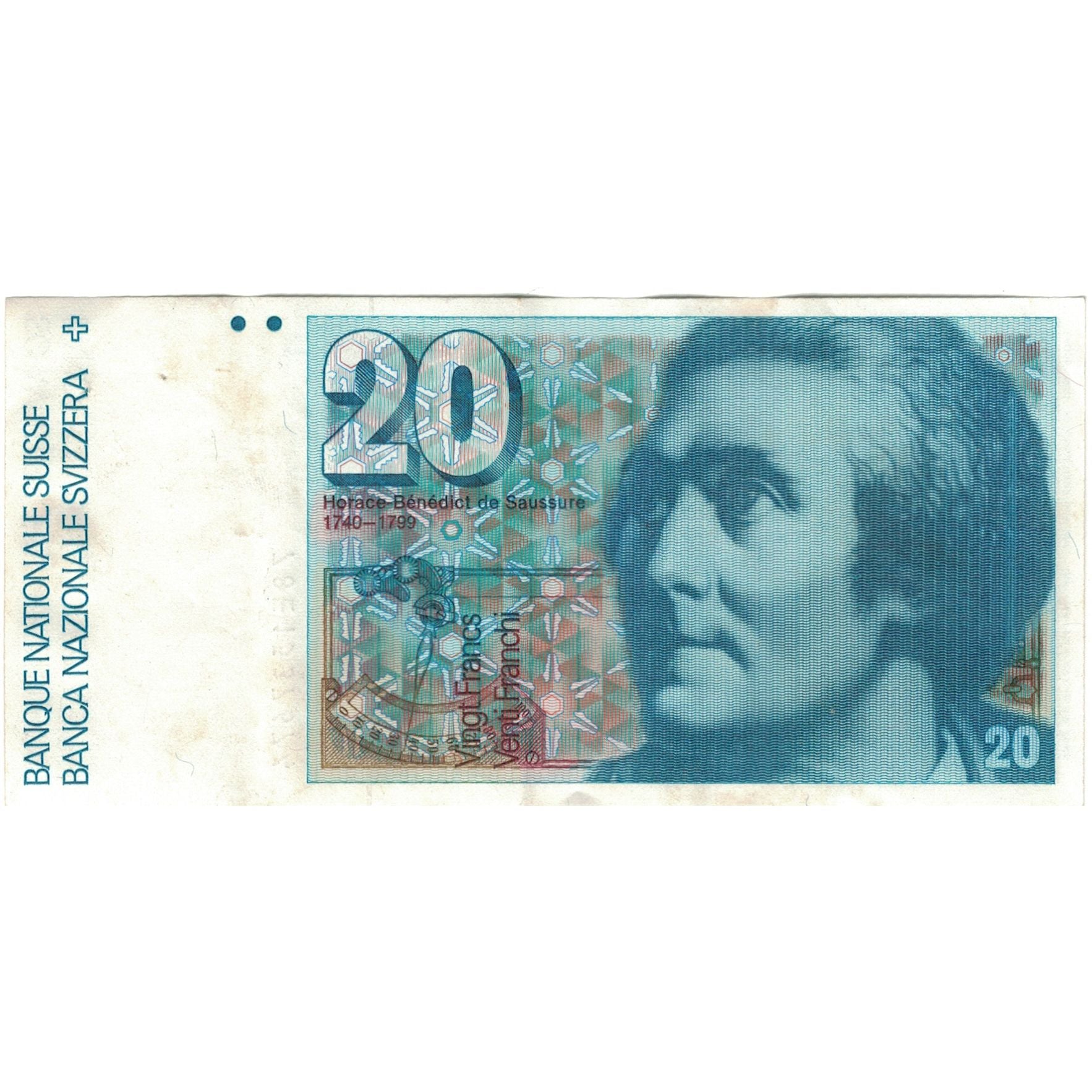 Banconote, Svizzera, 20 Franken, 1978, 1978, KM:55a, BB+