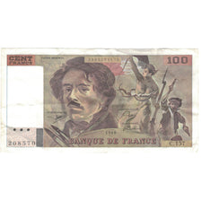 Francia, 100 Francs, Delacroix, 1990, C.157, BB, Fayette:69bis.2b, KM:154e