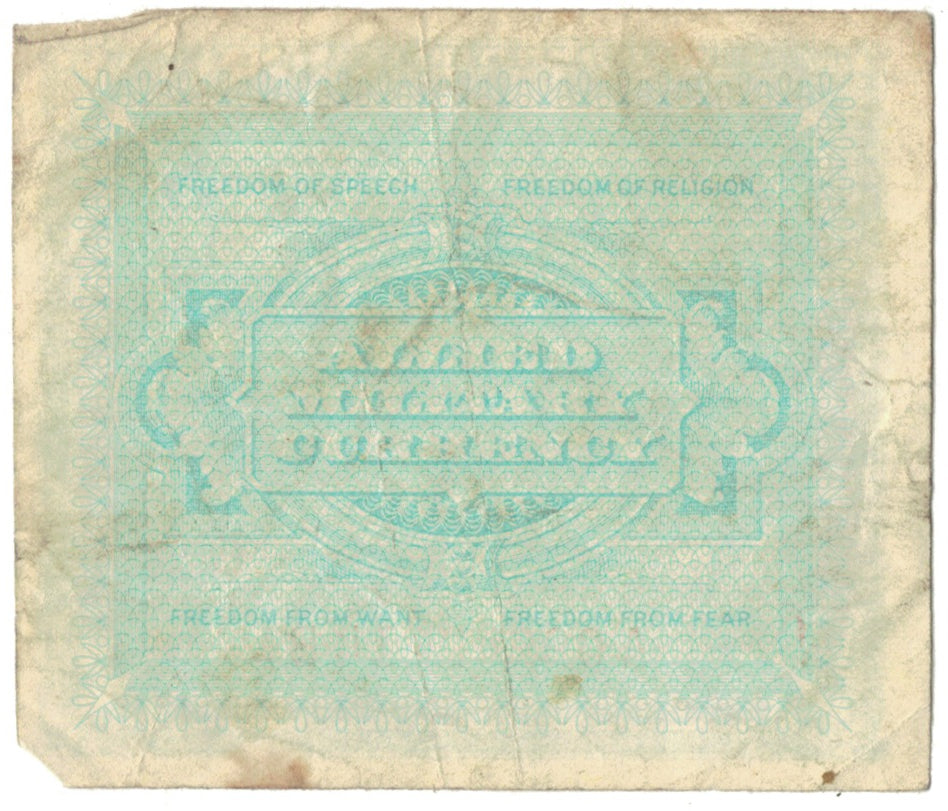 Banknote, Italy, 5 Lire, 1943, KM:M18b, VF(20-25)