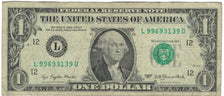 Nota, Estados Unidos da América, One Dollar, 1977, New-York, KM:1586, F(12-15)