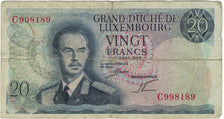 Billet, Luxembourg, 20 Francs, 1966, 1966-03-07, KM:54a, TB+