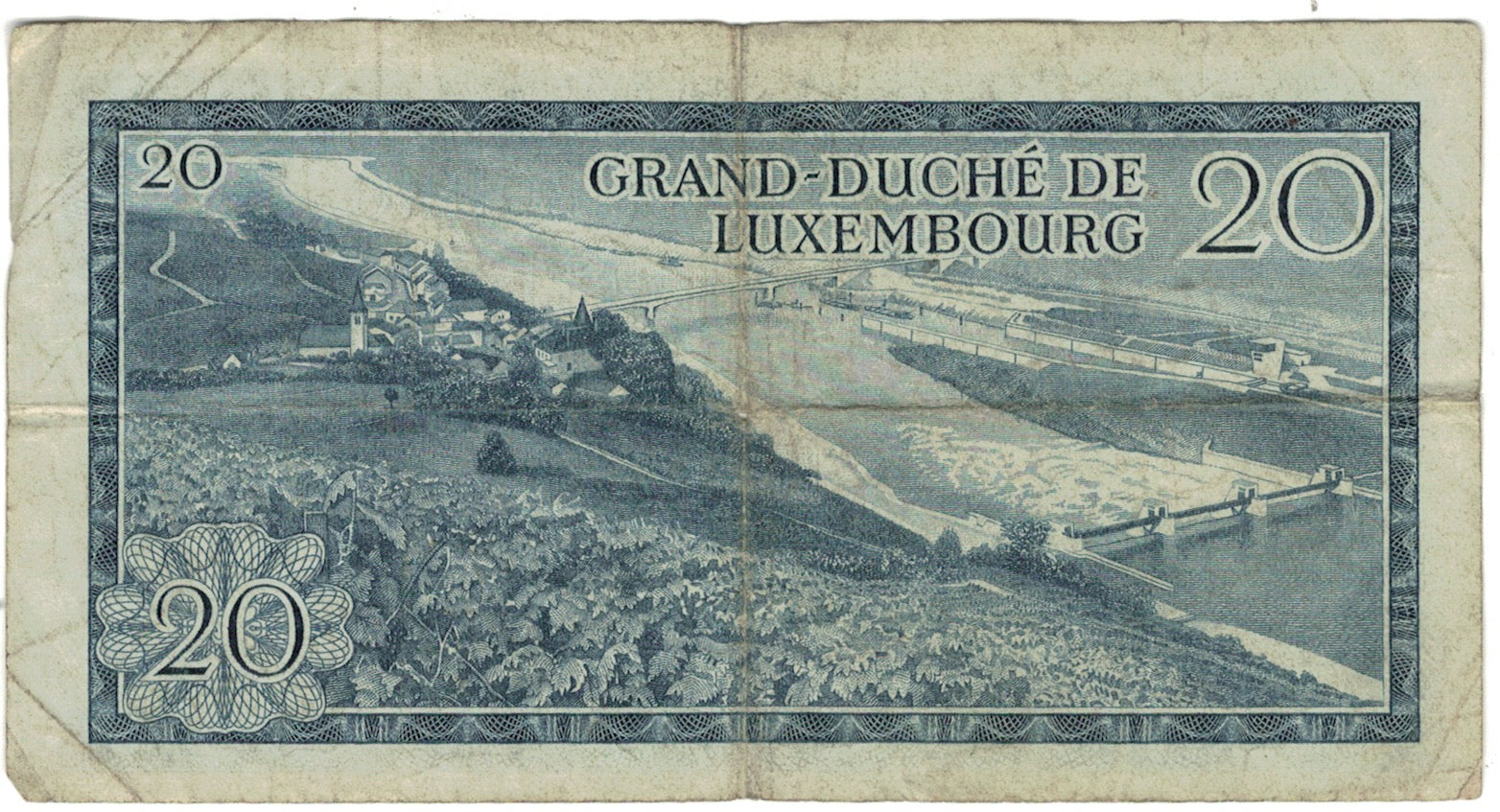 Banconote, Lussemburgo, 20 Francs, 1966, 1966-03-07, KM:54a, MB+