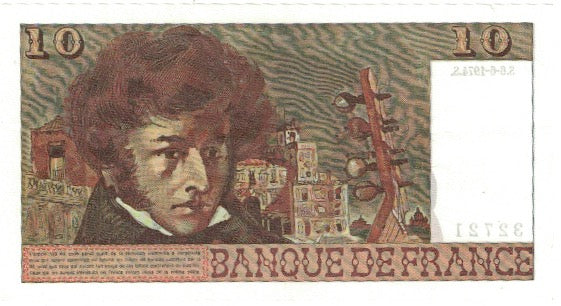 Francja, 10 Francs, Berlioz, 1974, 32721 C.64, UNC(65-70), Fayette:63.5, KM:150a