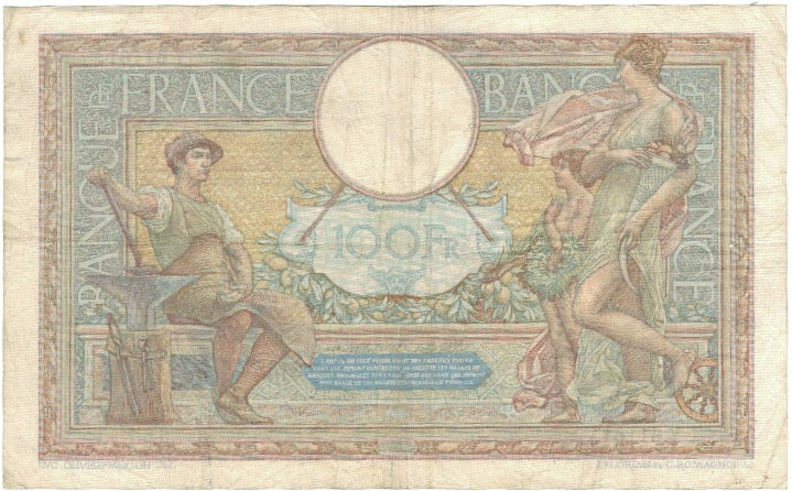 Francia, 100 Francs, Luc Olivier Merson, 1938, Y.61161, MB+, Fayette:25.32