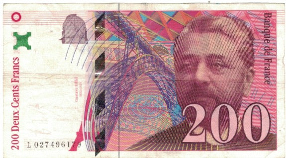 Francia, 200 Francs, Eiffel, 1996, L027496179, MB, Fayette:75.02, KM:159b
