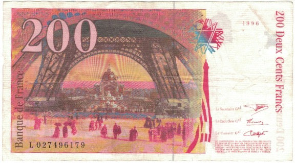 Francia, 200 Francs, Eiffel, 1996, L027496179, MB, Fayette:75.02, KM:159b