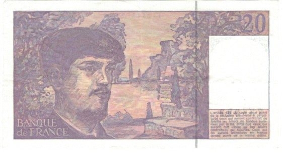 Francia, 20 Francs, Debussy, 1993, Z.045, UNC, Fayette:66bis.5, KM:151g