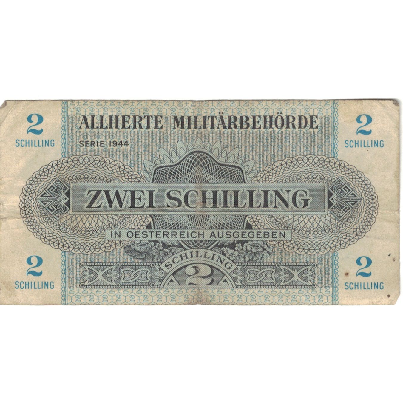 Banconote, Austria, 2 Schilling, 1944, SÉRIE 1944., KM:104b, MB