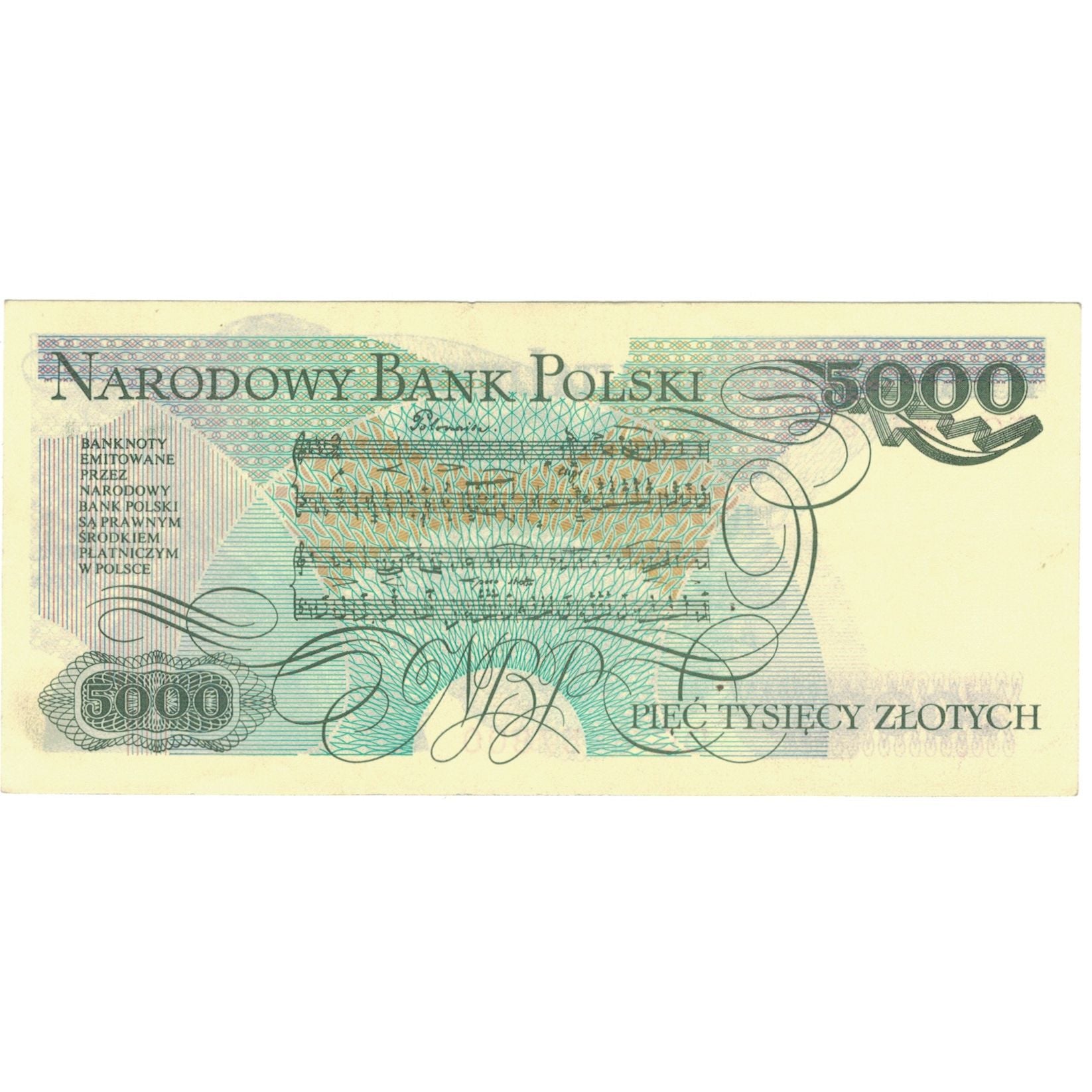 Banconote, Polonia, 5000 Zlotych, 1982, 1982-06-01, KM:150a, SPL-