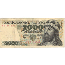 Banconote, Polonia, 2000 Zlotych, 1979, 1979-06-01, KM:147b, BB
