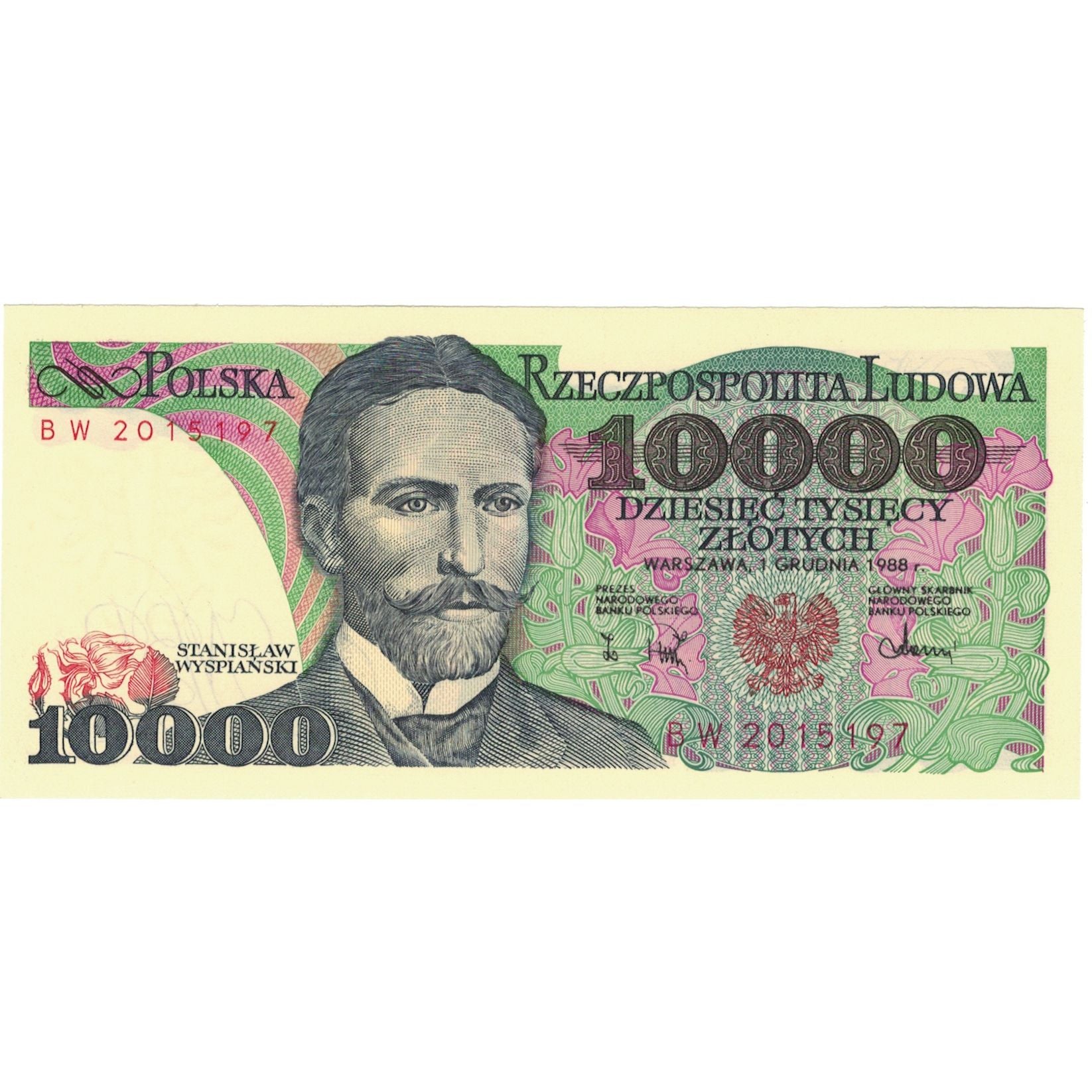 Billet, Pologne, 10,000 Zlotych, 1988, 1988-12-01, KM:151b, SPL