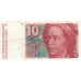 Nota, Suíça, 10 Franken, 1987, KM:53g, AU(50-53)