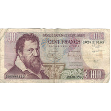 Nota, Bélgica, 100 Francs, 1974, 1974-01-22, KM:134a, F(12-15)