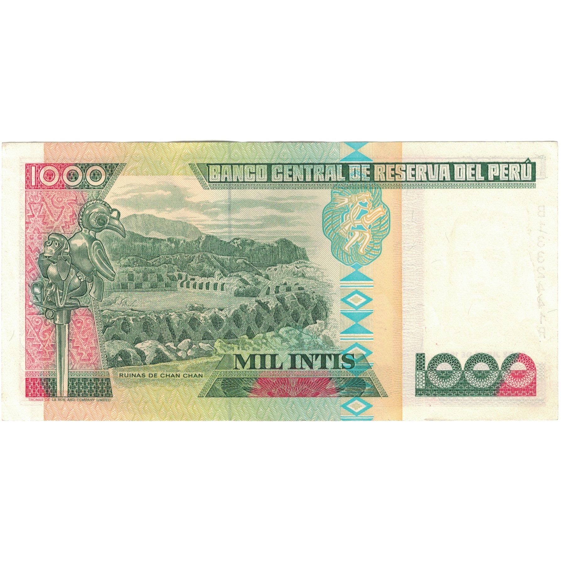 Biljet, Peru, 1000 Intis, 1988, 1988-06-28, KM:136a, SPL+