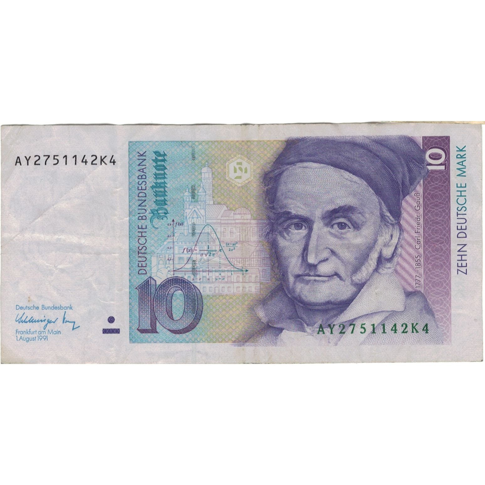 Banknote, GERMANY - FEDERAL REPUBLIC, 10 Deutsche Mark, 1991, 1991-08-01