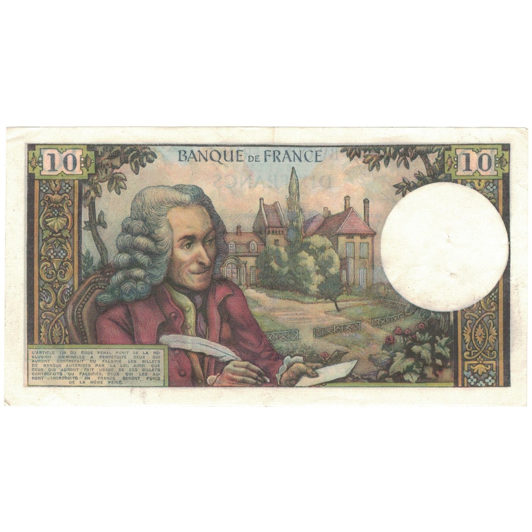 France, 10 Francs, Voltaire, 1967, R.308, SUP+, Fayette:62.25, KM:147c