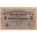 Banknote, Luxembourg, 5 Francs, valeur faciale, 1918, 1918-12-11, VF(20-25)