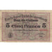 Banknot, Luksemburg, 5 Francs, valeur faciale, 1918, 1918-12-11, VF(20-25)
