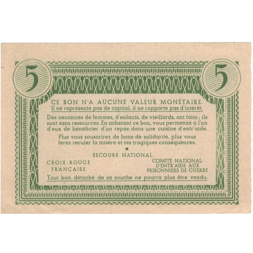 Francia, Comité National, 5 Francs, SC