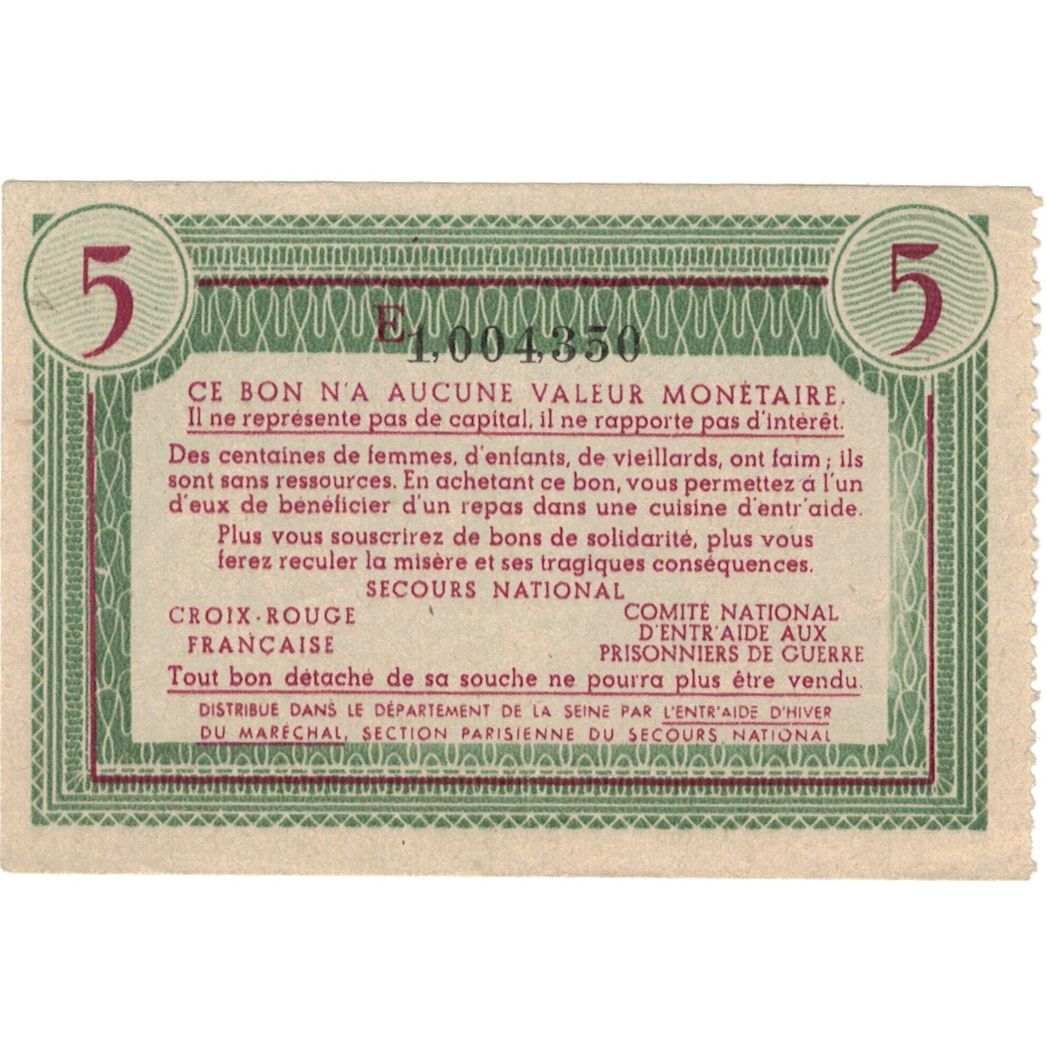 Francja, Comité National, 5 Francs, EF(40-45)