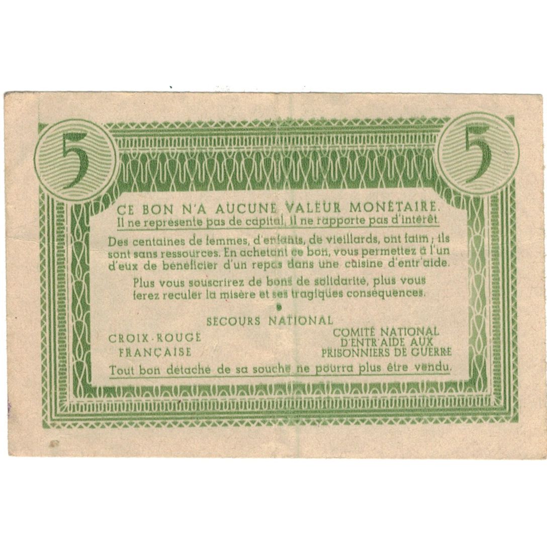 Francia, Comité National, 5 Francs, EBC+