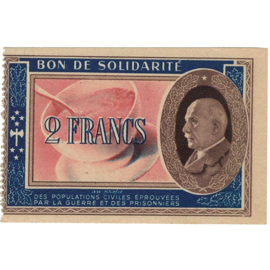 Francia, Secours National, 2 Francs, UNC