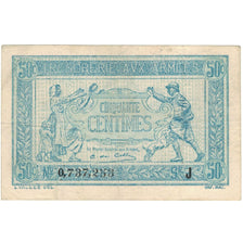 Francia, 50 Centimes, 1917-1919 Army Treasury, O737253, MB, Fayette:VF 1.03