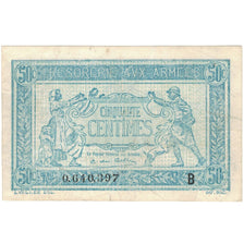 Frankrijk, 50 Centimes, 1917-1919 Army Treasury, O640397, TB, Fayette:VF 1.03