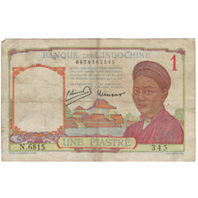 Billet, Indochine française, 1 Piastre, KM:54a, TB