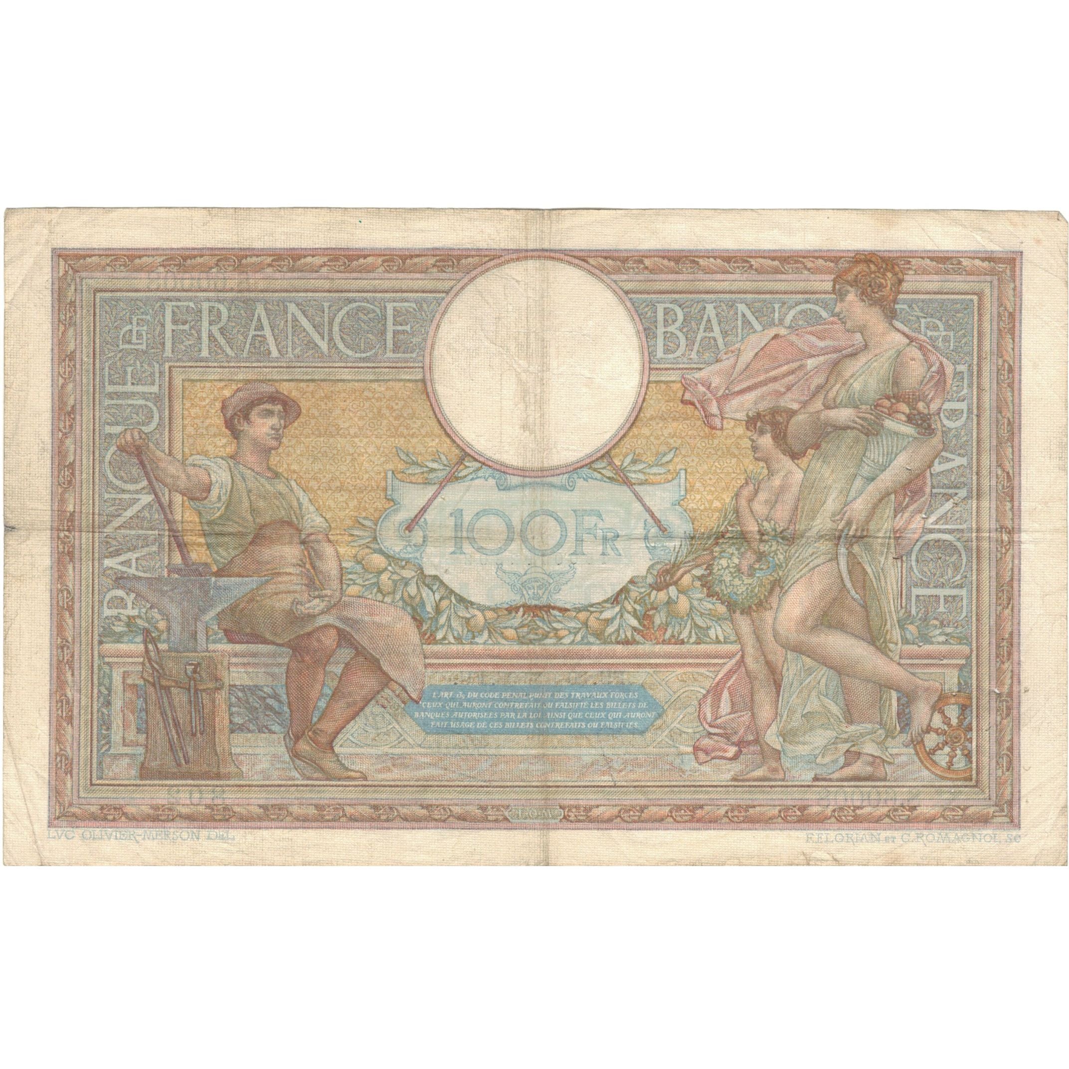 Francia, 100 Francs, 1938, S.60008 802, BB, Fayette:25.24, KM:86b