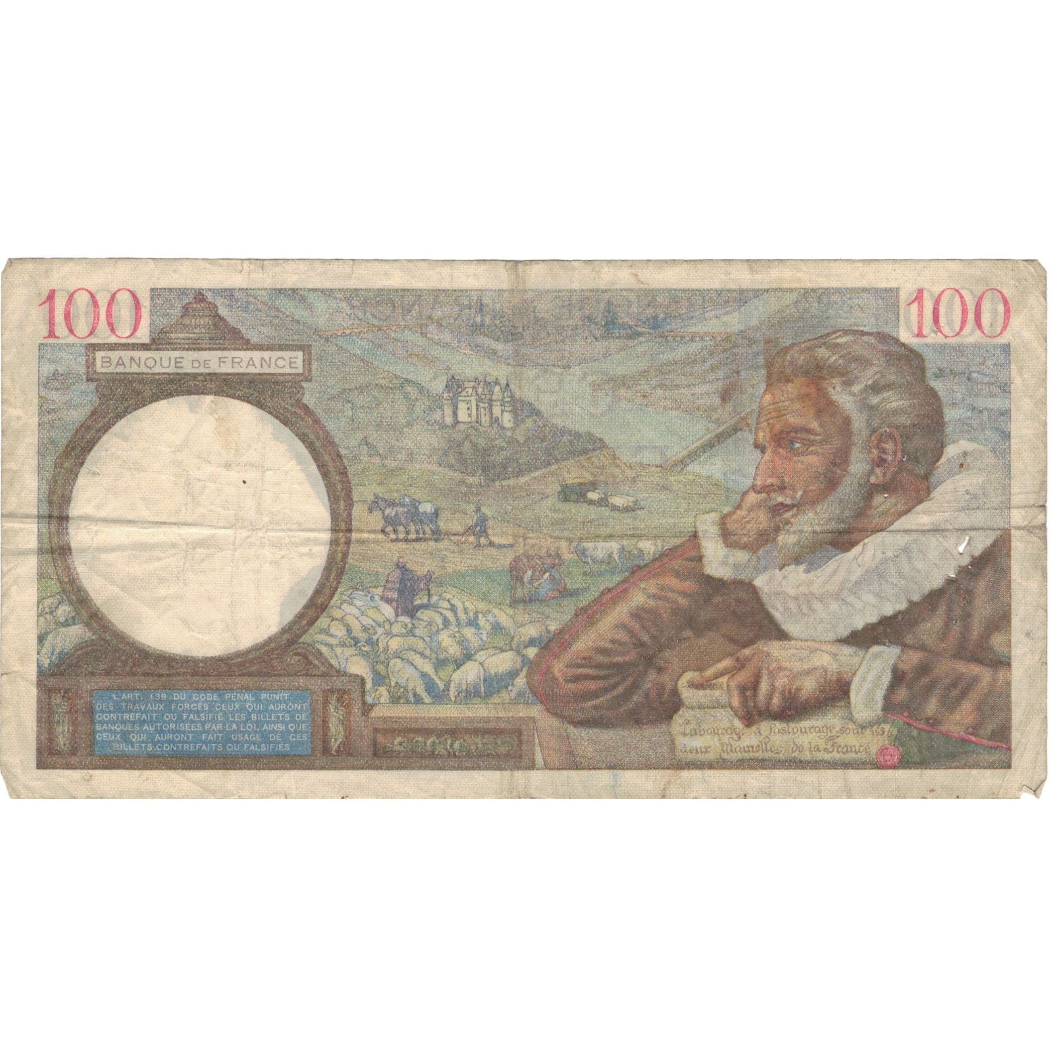 Frankrijk, 100 Francs, Sully, 1940, X.11127 399, TB+, Fayette:26.30, KM:94