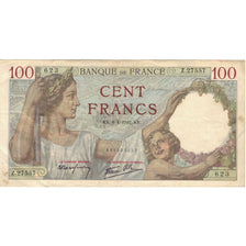 Frankreich, 100 Francs, Sully, 1942, P. Rousseau and R. Favre-Gilly, 1942-01-08