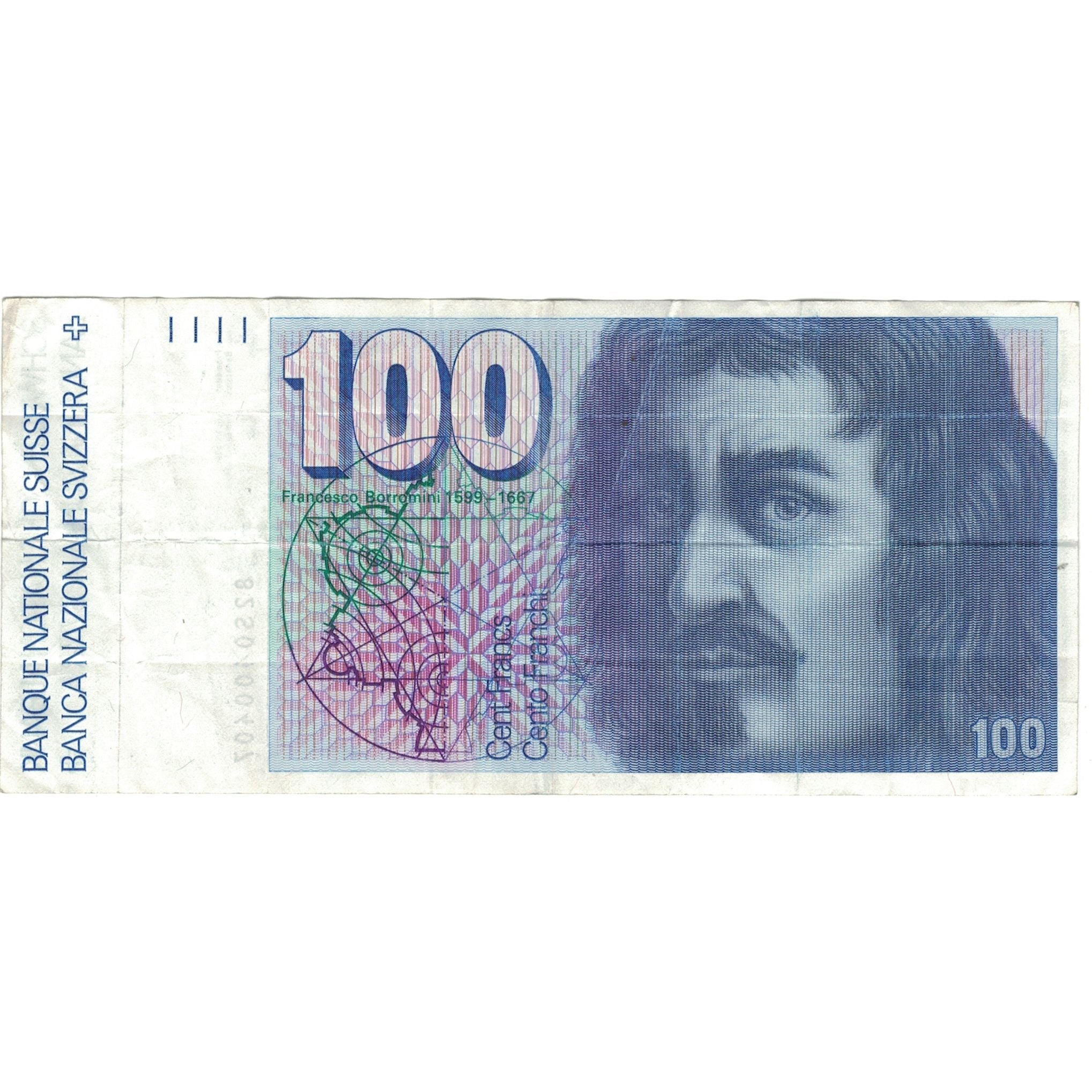Banknote, Switzerland, 100 Franken, 1982, 1982, KM:57e, EF(40-45)
