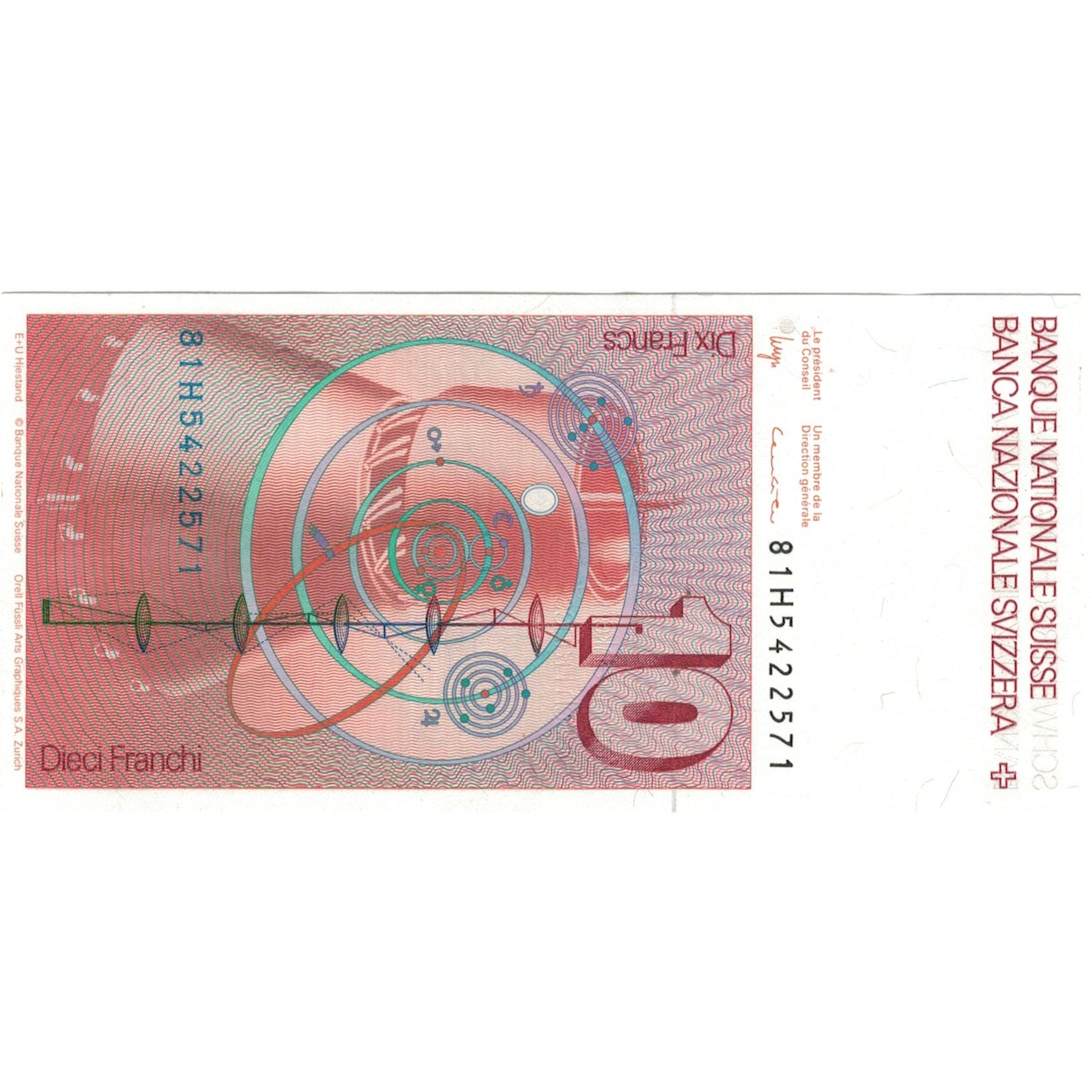 Banknote, Switzerland, 10 Franken, 1981, 1981, KM:53c, AU(55-58)
