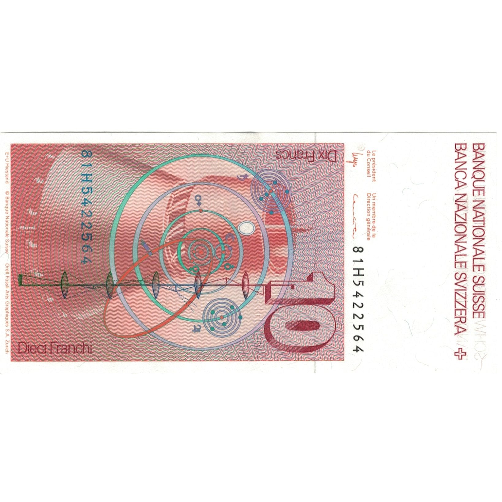 Banknote, Switzerland, 10 Franken, 1981, 1981, KM:53c, AU(55-58)