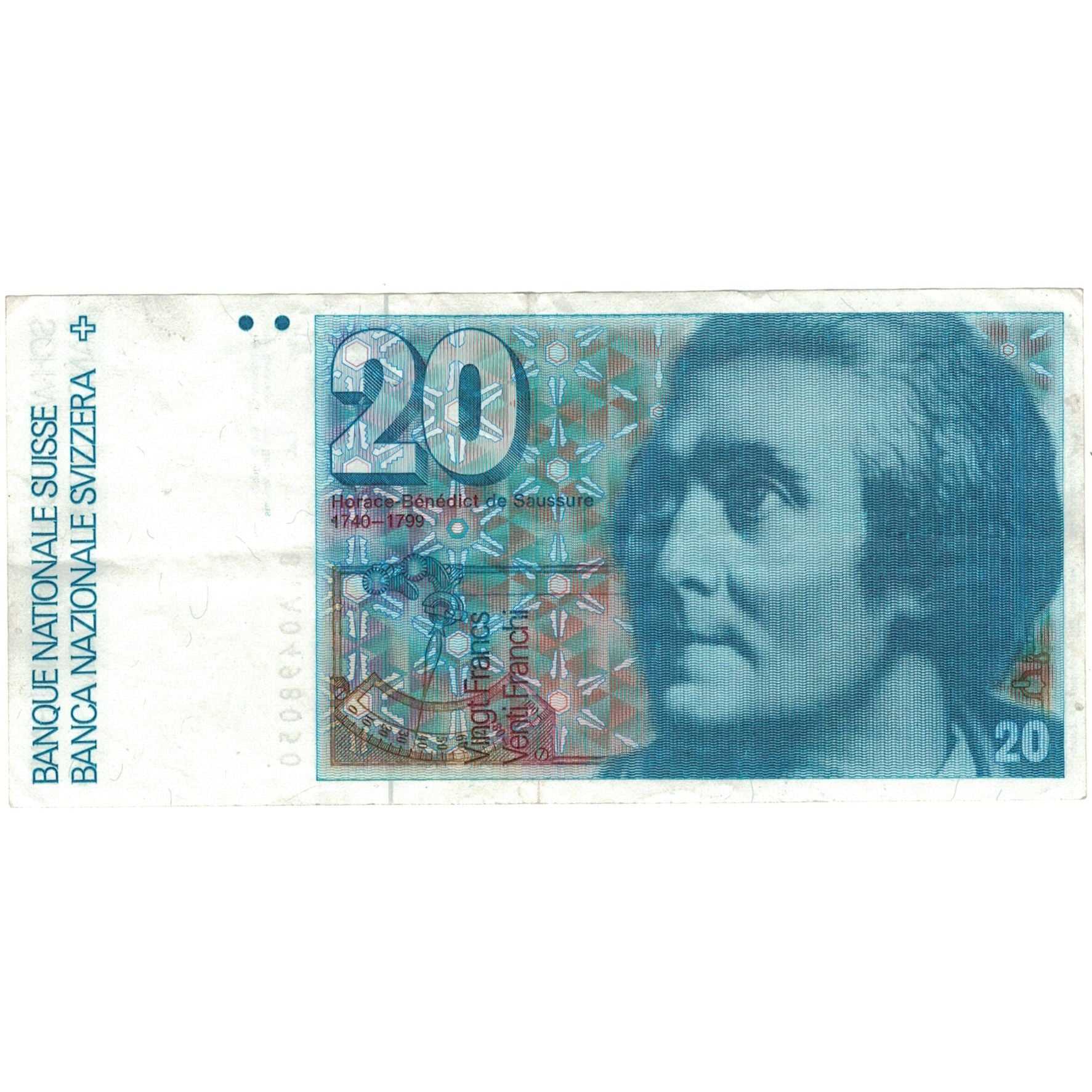 Billet, Suisse, 20 Franken, 1981, 1981, KM:55c, TTB+