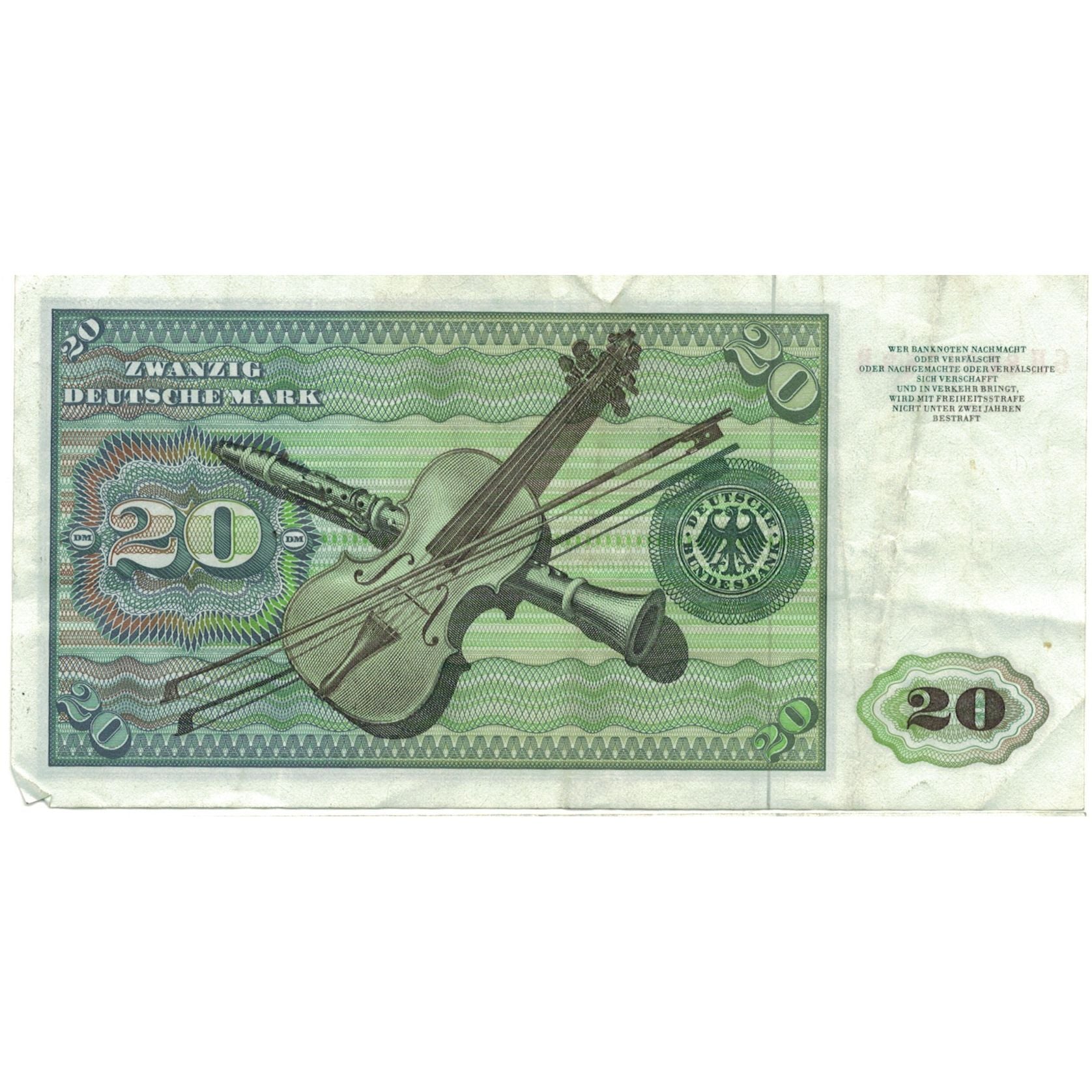 Banknote, GERMANY - FEDERAL REPUBLIC, 20 Deutsche Mark, 1980, 1980-01-02