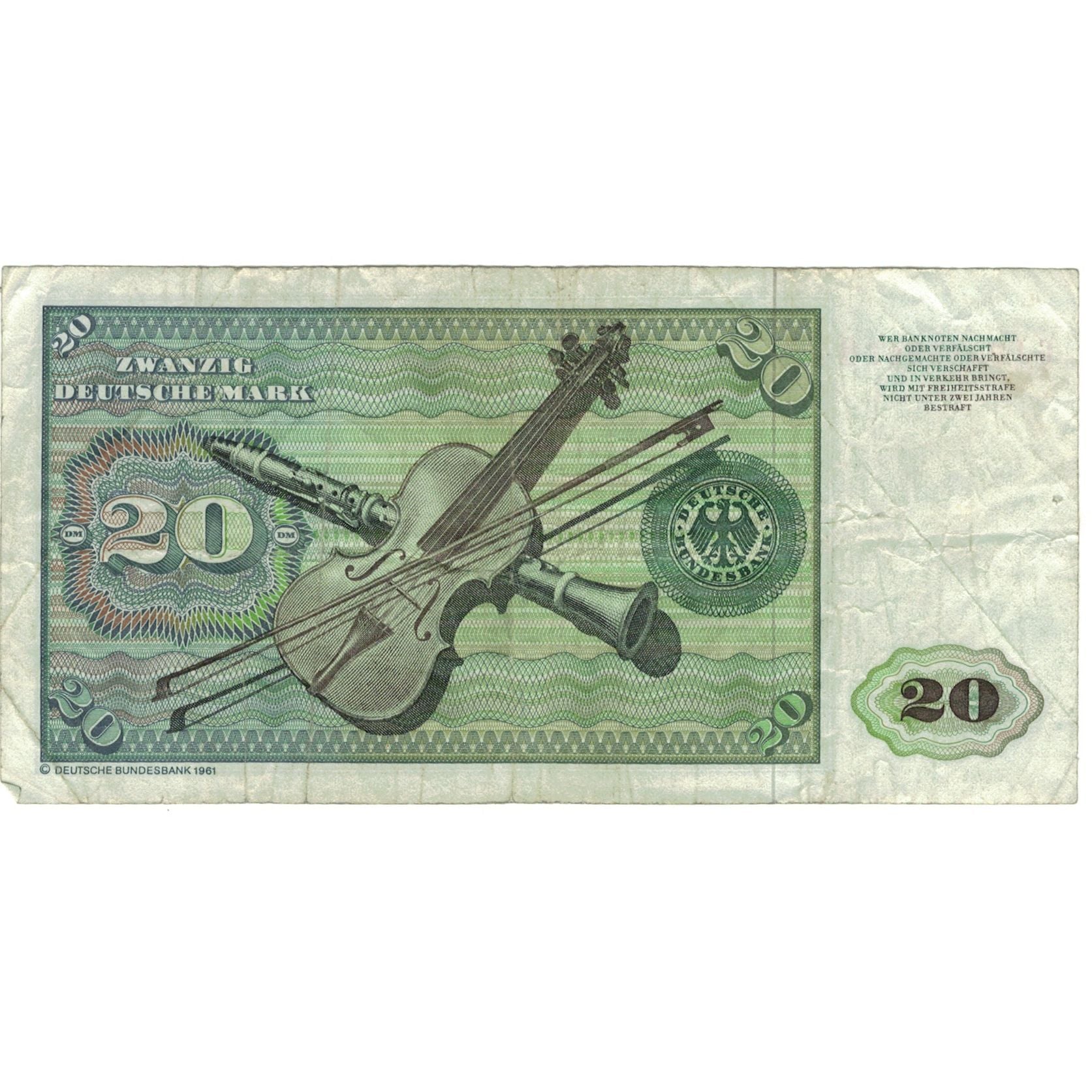Banknote, GERMANY - FEDERAL REPUBLIC, 20 Deutsche Mark, 1980, 1980-01-02