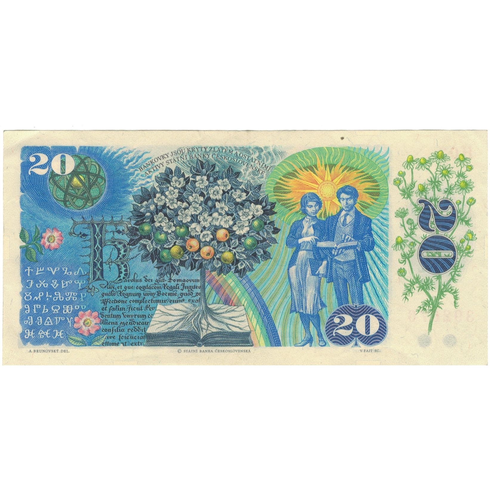 Banknote, Czechoslovakia, 20 Korun, 1988, Undated (1988), KM:95, UNC(65-70)