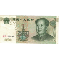 Geldschein, China, 1 Yüan, 1999, KM:895b, UNZ-