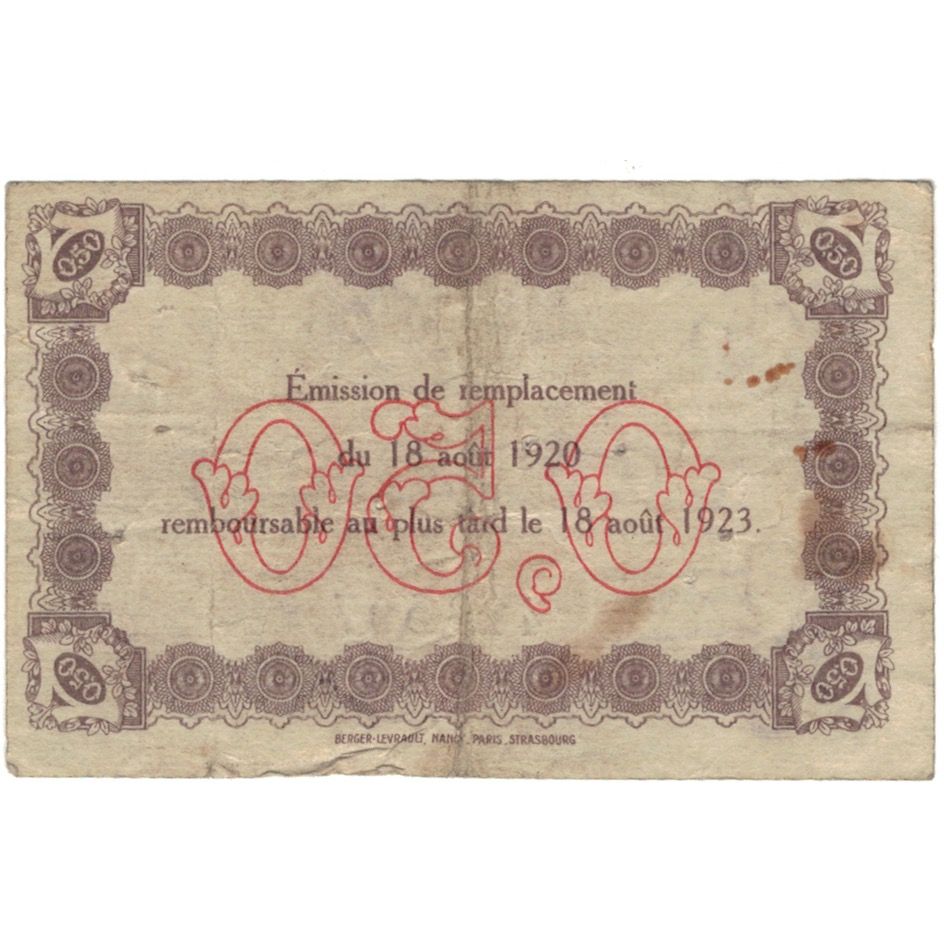Francia, Le Havre, 50 Centimes, 1920, Chambre de Commerce, MB+, Pirot:68-20