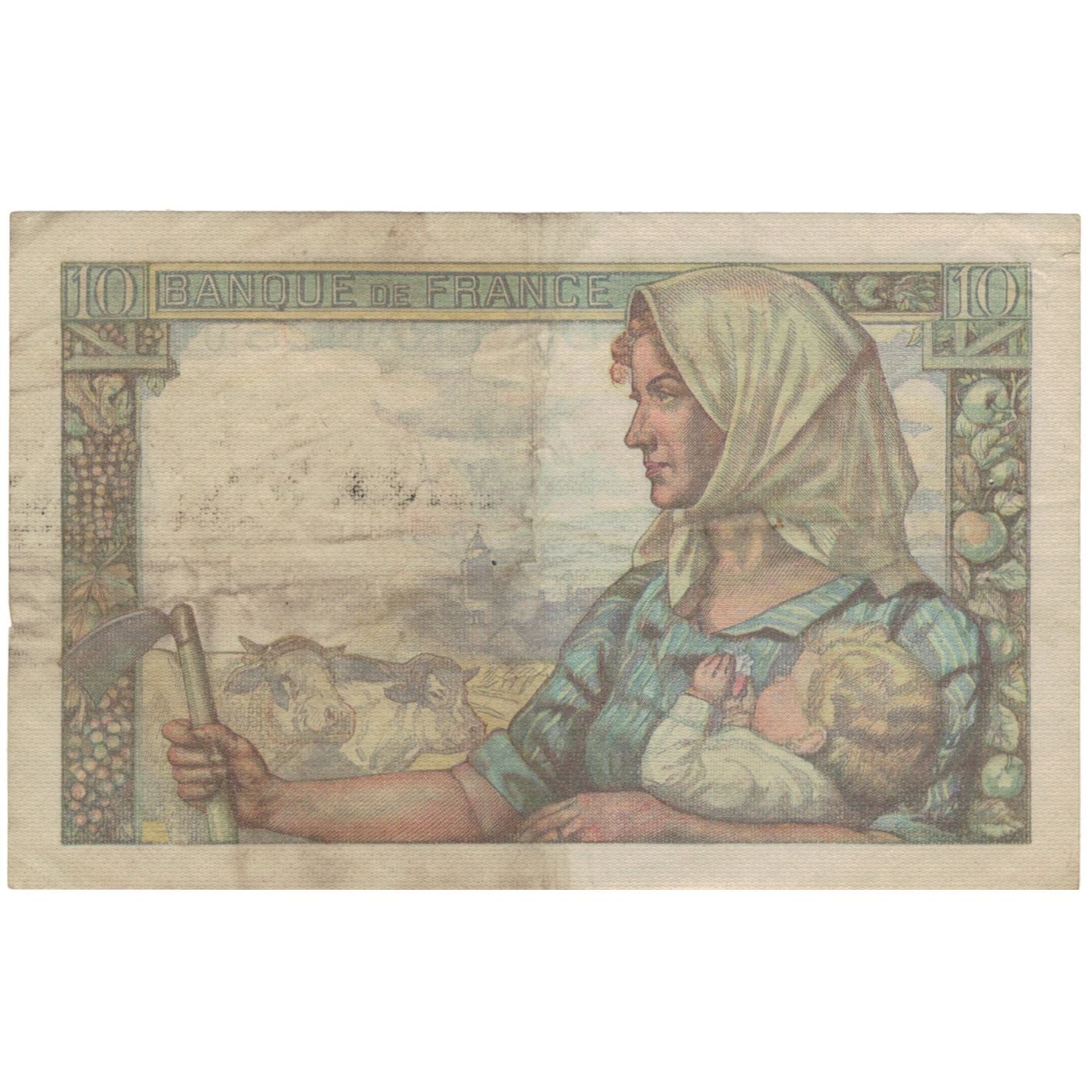 France, 10 Francs, Mineur, 1942, D.31, VF(30-35), Fayette:8.6, KM:99c
